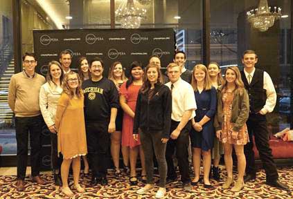 Students from Parowan High School with the Resident Artists at an Opera-tunity performance.